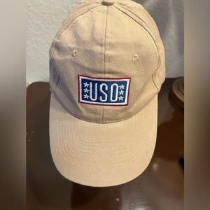 USO Stars And Stripes Military Veterans Armed Forces Tan with adjustable strap